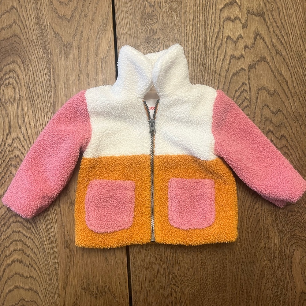 Cute Joe Fresh Colourblock Fuzzy Sherpa Jacket